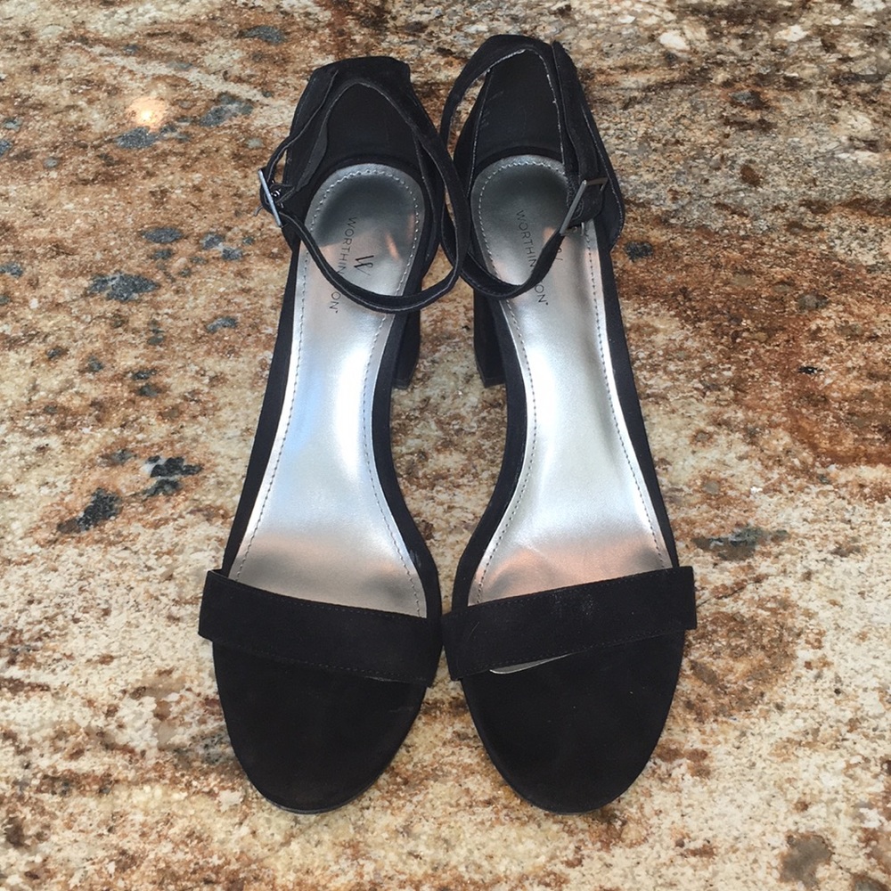 Black high heel shoes